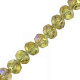 Faceted glass rondelle beads 8x6mm Honey yellow ab